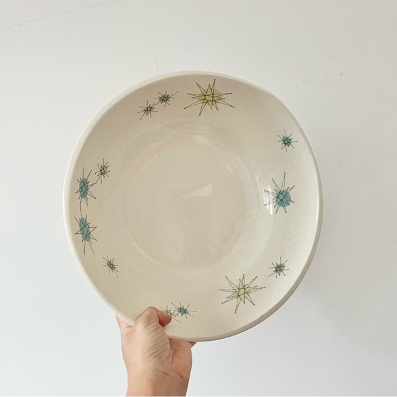 Vintage Midcentury Franciscan Starburst 12" Large Salad Serving Bowl Ovenware - Picture 7 of 10